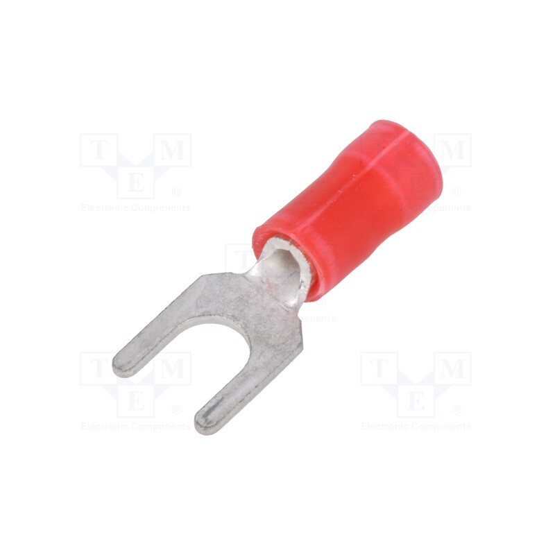 5 pcs x TE Connectivity - 165008 - Tip: fork, M4, 0.3÷1.42mm2, crimped, insulated, tinned, red, copper