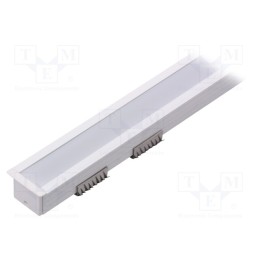 1 set x TOPMET - LINEA-IN20 F/U7 WH 1M SET STANDARD - Profiles for LED modules, white, white, L: 1m, LINEA-IN20