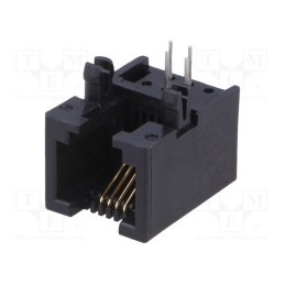 5 pcs x Amphenol Communications Solutions - 54601-906002WPLF - Socket, RJ11, PIN: 4, Cat: 3, unshielded, gold-plated, Layout: 6p