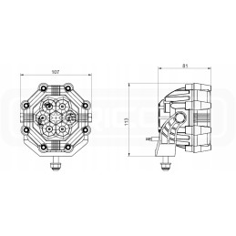 Two Polish lamps 6xLED 3000 lm 40w connection