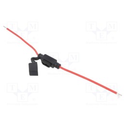 1 pcs x OPTIFUSE - LPM-01B-16R - Fuse holder, 11mm, 15A, Leads: cables, -40÷85°C, 58V