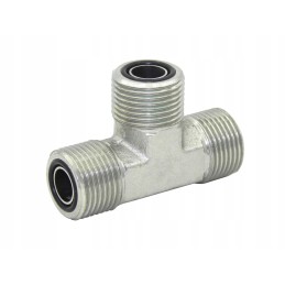 Hydraulic tee connector 3x orfs 1