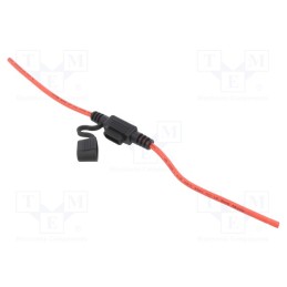 1 pcs x OPTIFUSE - LPM-01B-12R - Fuse holder, 11mm, 30A, Leads: cables, -40÷85°C, 58V