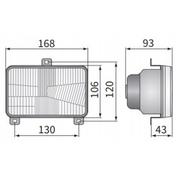 Massey Ferguson H4 3-function headlight