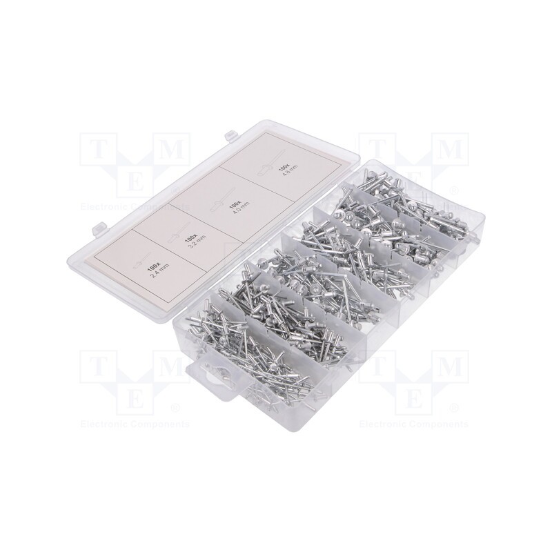 1 set x YATO - YT-36420 - Rivets set, aluminium, 400pcs.