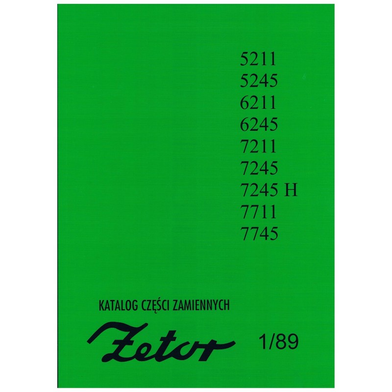 Parts catalog for Zetor 5211 7745 tractor