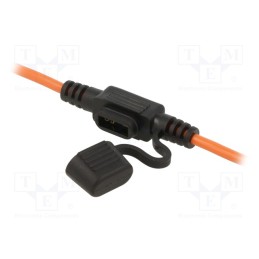 1 pcs x OPTIFUSE - LPM-01B-12OR - Fuse holder, 11mm, 30A, Leads: cables, -40÷85°C, 58V