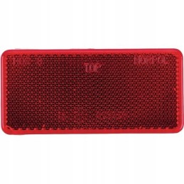 Rectangular glued reflector, red, 44 x 94 m