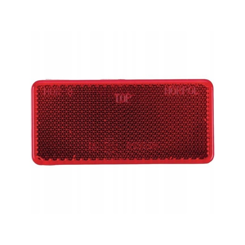 Rectangular glued reflector, red, 44 x 94 m