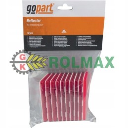 Rectangular glued reflector, red, 44 x 94 m