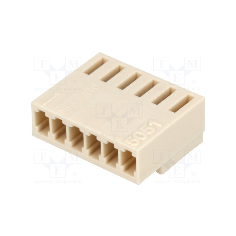 5 pcs x MOLEX - 22011062 - Plug, wire-board, female, KK, 2.5mm, PIN: 6, w/o contacts, for cable