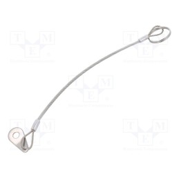 1 pcs x ELESA+GANTER - GN 111.2-200-24-B-TR - Retaining cable, Plating: PVC, stainless steel, 200mm