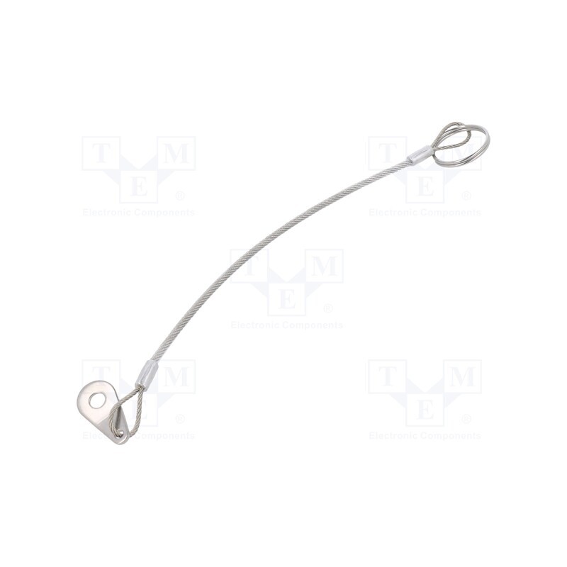 1 pcs x ELESA+GANTER - GN 111.2-200-24-B-TR - Retaining cable, Plating: PVC, stainless steel, 200mm