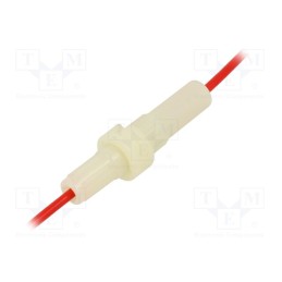 1 pcs x OPTIFUSE - LPA-02W-16R - Fuse holder, cylindrical fuses, 6.3x32mm, Imax: 15A, Leads: cables