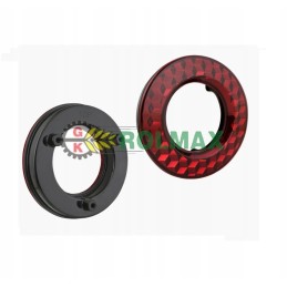 Decorative grooved ring fi98 red la3 2392