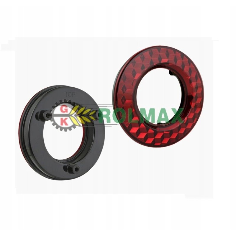 Decorative grooved ring fi98 red la3 2392