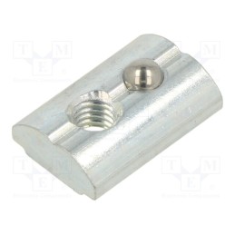 1 pcs x FATH - 96126 - Nut, for profiles, Width of the groove: 10mm, steel, zinc, T-slot