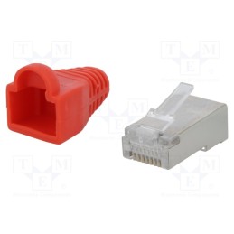 5 pcs x LOGILINK - MP0016 - Plug, RJ45, PIN: 8, Cat: 5e, shielded,with protection, gold-plated
