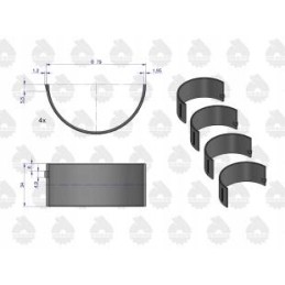 Set of connecting rod bearings n 0 00 nominal 5010