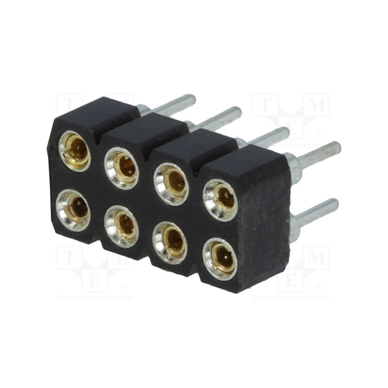5 pcs x CONNFLY - DS1002-01-2*4V13 - Socket, pin strips, female, PIN: 8, turned contacts, straight, THT