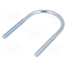 1 pcs x DROMET - CB10..77.138(2 1/2') - U-bolt, B, 1.5, steel, zinc, Thread len: 70mm, for fixing pipes
