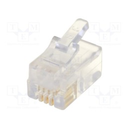 5 pcs x BEL FUSE - 940-SP-3044 - Plug, RJ9, PIN: 4, Layout: 4p4c, for cable, IDC,crimped