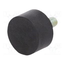 1 pcs x ELESA+GANTER - DVA.4-30-17-M8-20-55 - Vibroisolation foot, Ø: 30mm, H: 17mm, Shore hardness: 55±5, 1960N