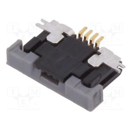 5 pcs x Amphenol Communications Solutions - SFV4R-3STBE1HLF - Connector: FFC/FPC, horizontal, PIN: 4, bottom contacts,ZIF, SMT