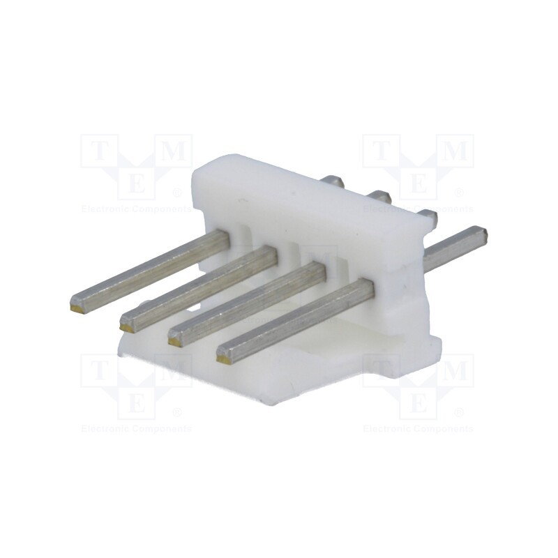 5 pcs x TE Connectivity - 640456-4 - Socket, wire-board, male, PIN: 4, 2.54mm, THT, MTA-100, tinned