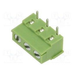 5 pcs x XINYA - XY304R-3P 5.0MM GREEN - PCB terminal block, straight, 5mm, ways: 3, on PCBs, terminal