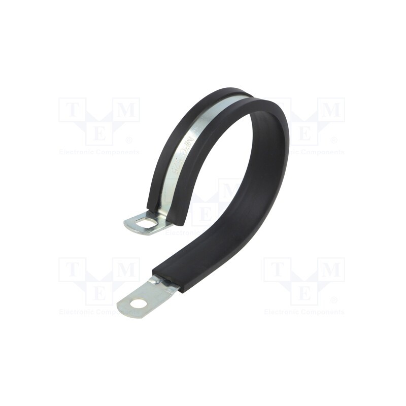 1 pcs x MPC INDUSTRIES - LKD17525 - Fixing clamp, ØBundle : 75mm, W: 25mm, steel, Cover material: EPDM