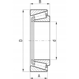 Tapered roller bearing 40x80x19 7 mm flt