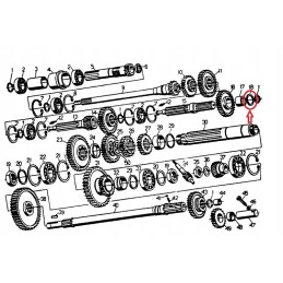 Retaining ring of the intermediate wheel Ursus C 330