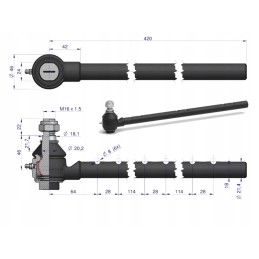 Long joint without thread c 360 orig Ursus