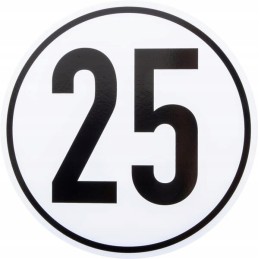 Warning board 25 km h bl25