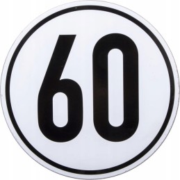 Warning board 60 km h bl60
