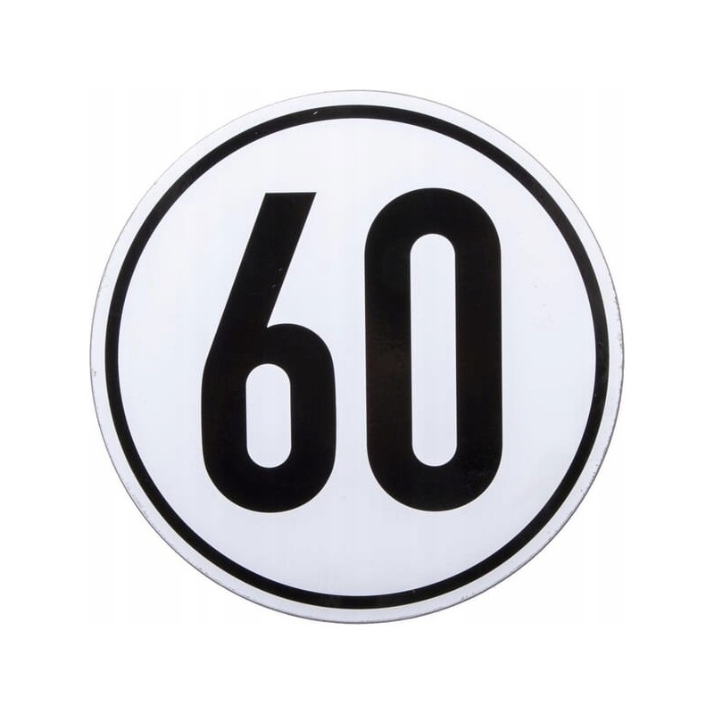 Warning board 60 km h bl60