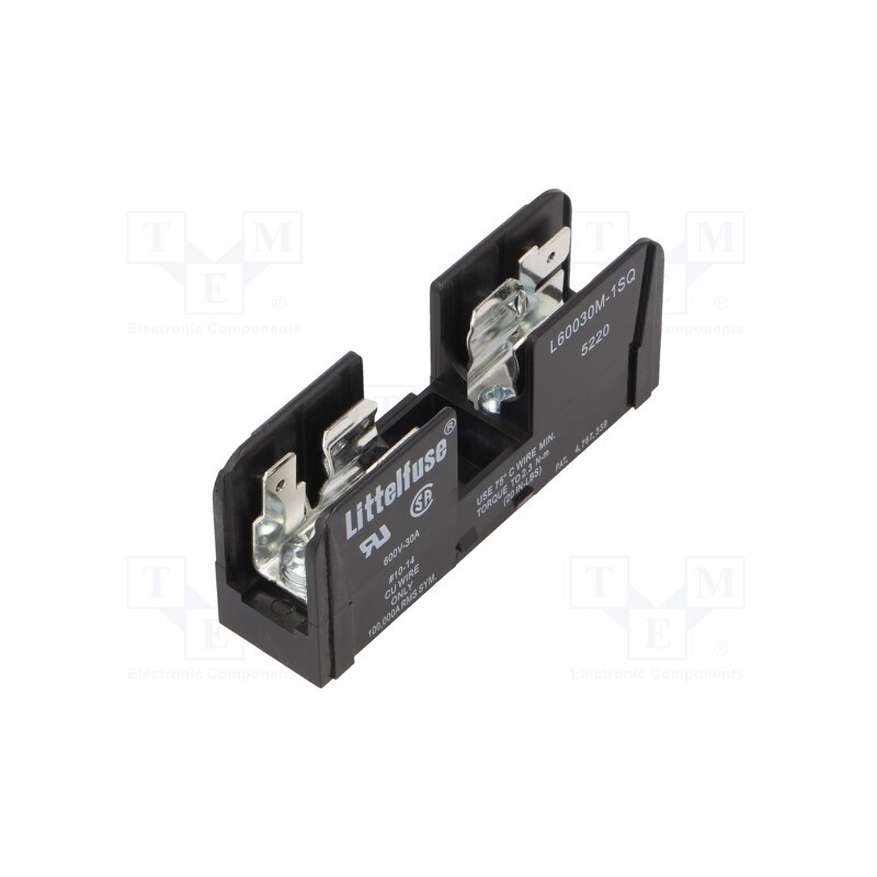 1 pcs x LITTELFUSE - L60030M1SQ - Fuse holder, cylindrical fuses, 10x38mm, for DIN rail mounting