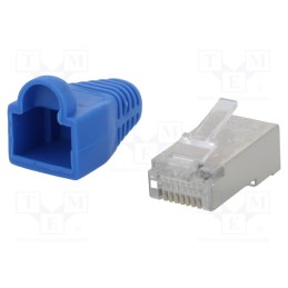 5 pcs x LOGILINK - MP0014 - Plug, RJ45, PIN: 8, Cat: 5e, shielded,with protection, gold-plated