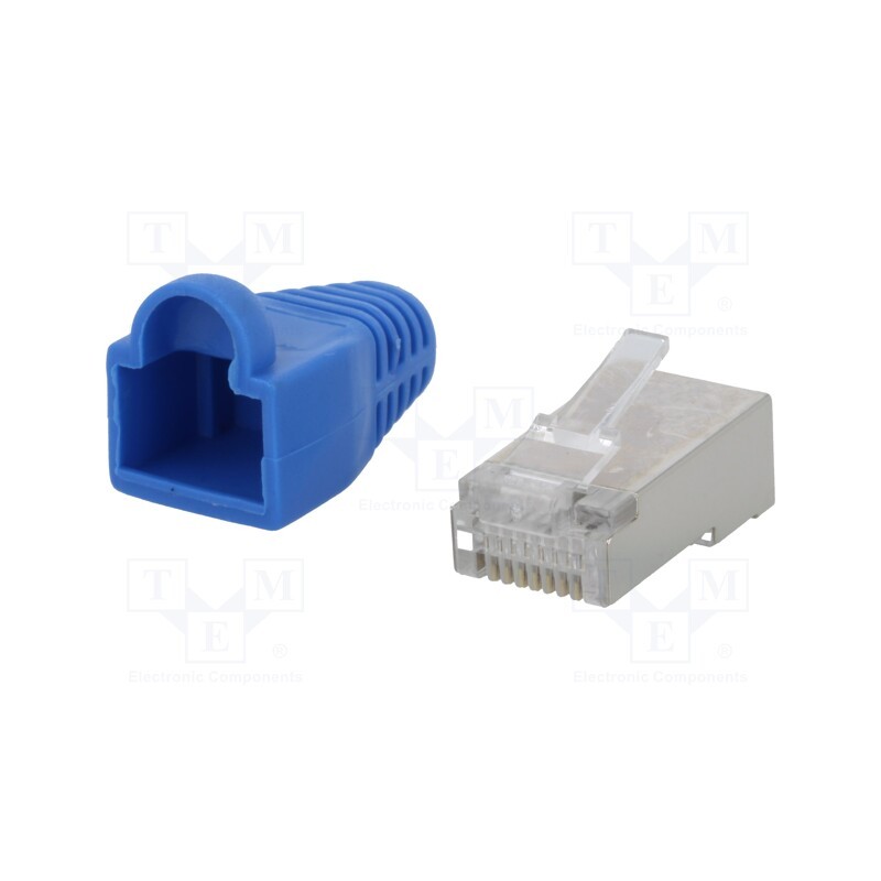 5 pcs x LOGILINK - MP0014 - Plug, RJ45, PIN: 8, Cat: 5e, shielded,with protection, gold-plated
