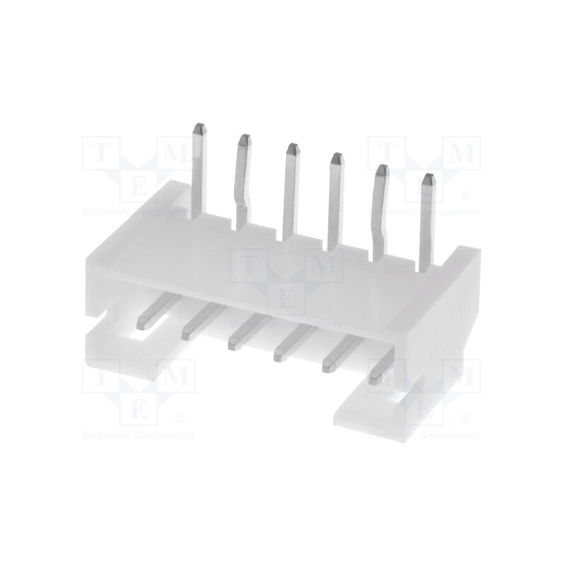 5 pcs x JST - S6B-PH-K-S (LF)(SN) - Socket, wire-board, male, PH, 2mm, PIN: 6, THT, 100V, 2A, -25÷85°C