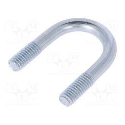1 pcs x DROMET - CB.6..18..37 - U-bolt, B, 1, steel, zinc, Thread len: 14mm, for fixing pipes