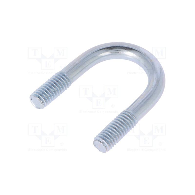 1 pcs x DROMET - CB.6..18..37 - U-bolt, B, 1, steel, zinc, Thread len: 14mm, for fixing pipes