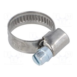 1 pcs x MPC INDUSTRIES - D4012022 - Worm gear clamp, W: 9mm, Clamping: 12÷22mm, chrome steel AISI 430