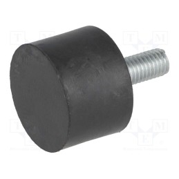 1 pcs x ELESA+GANTER - DVA.4-30-20-M8-20-70 - Vibroisolation foot, Ø: 30mm, H: 20mm, Shore hardness: 70±5, 638N