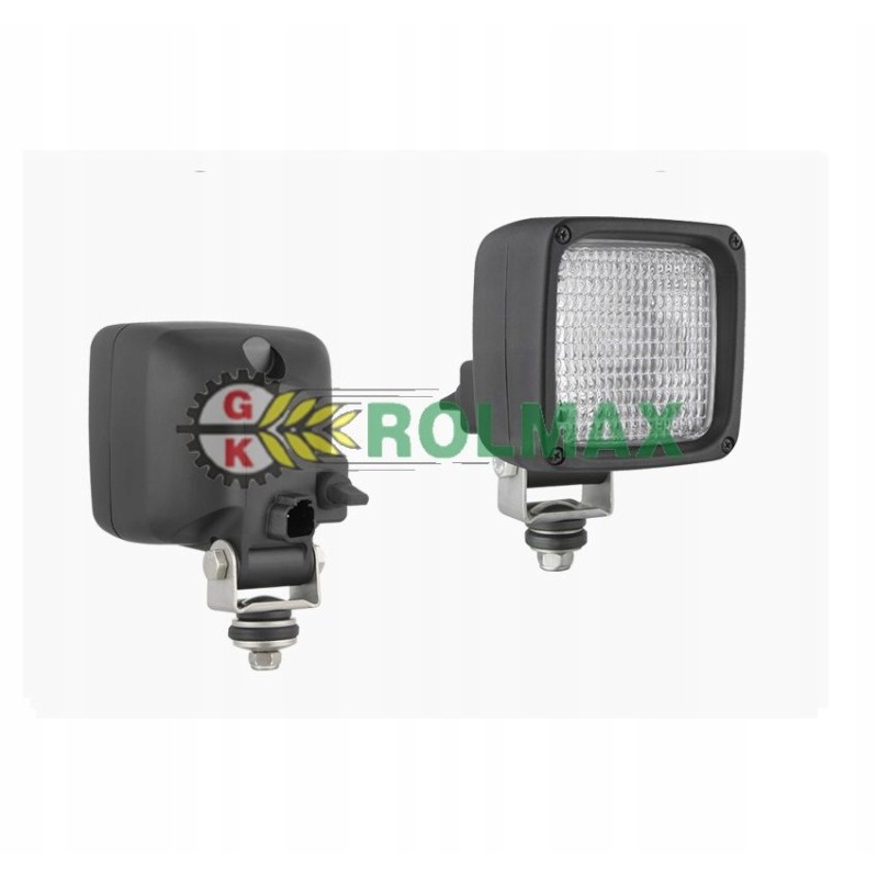 Halogen work lamp with built-in deut connector