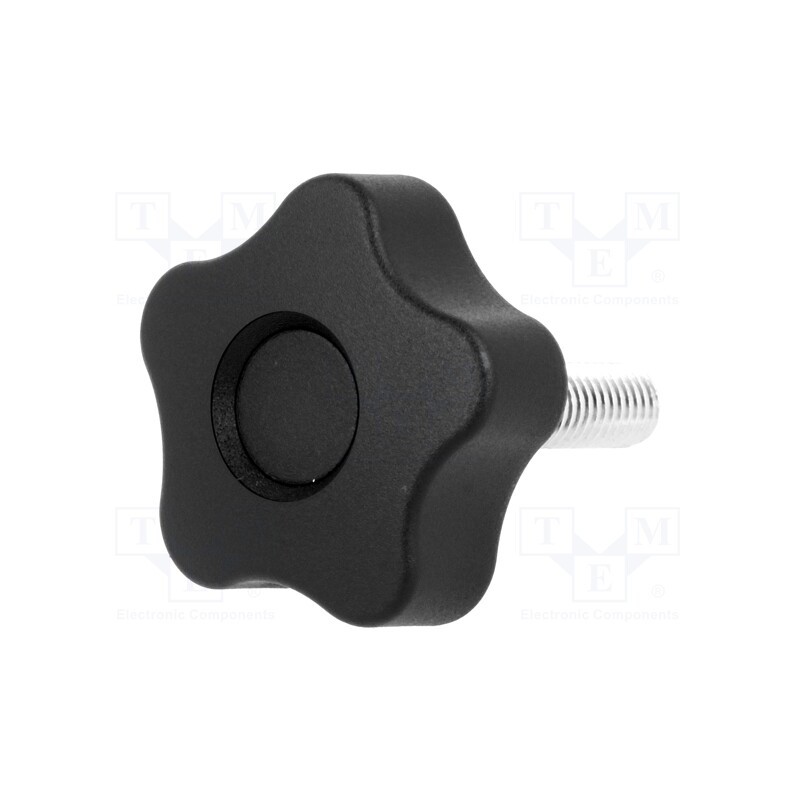 1 pcs x ELESA+GANTER - VCT.40 P-M8X25 - Knob, Ø: 40mm, Ext.thread: M8, 25mm, H: 27mm, technopolymer PP