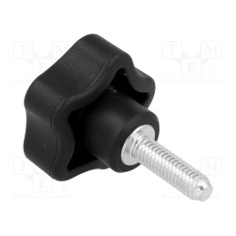1 pcs x ELESA+GANTER - VCT.32 P-M6X20 - Knob, Ø: 32mm, Ext.thread: M6, 20mm, H: 23mm, technopolymer PP