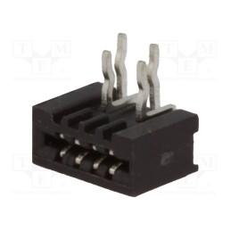 5 pcs x CONNFLY - DS1020-04-04BRT1 - Connector: FFC/FPC, angled 90°, PIN: 4, Non-ZIF, THT, tinned, 20mΩ