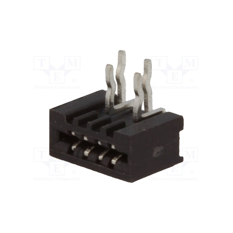 5 pcs x CONNFLY - DS1020-04-04BRT1 - Connector: FFC/FPC, angled 90°, PIN: 4, Non-ZIF, THT, tinned, 20mΩ